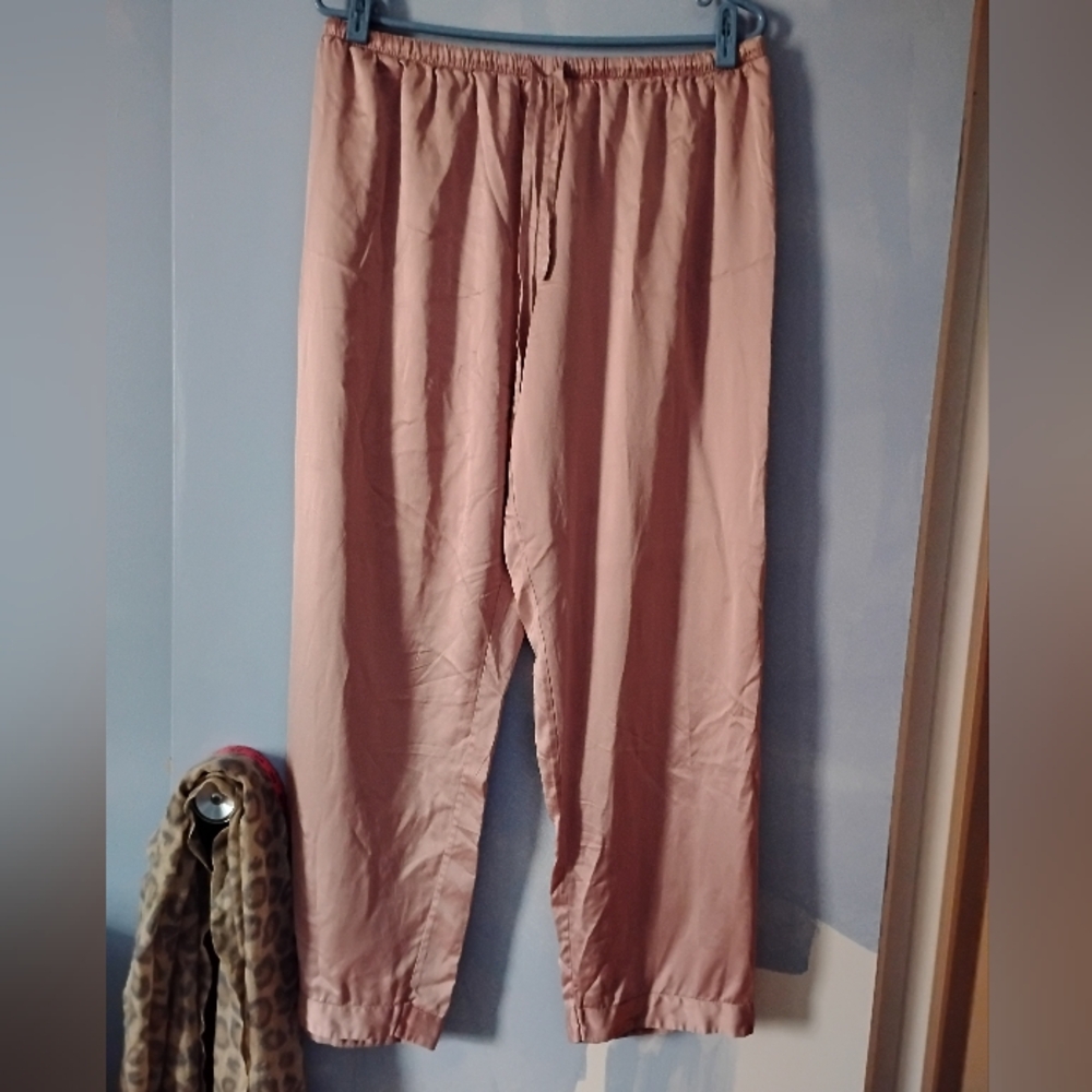 LILYSILK 100% Mulberry Silk 22mm Pink Pull On Pants XL